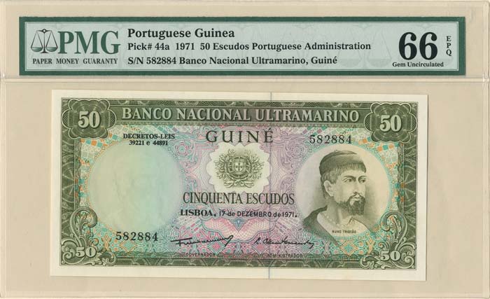 Portuguese Guinea - 50 Escudos - P-44a - 1971 dated Foreign Paper Money